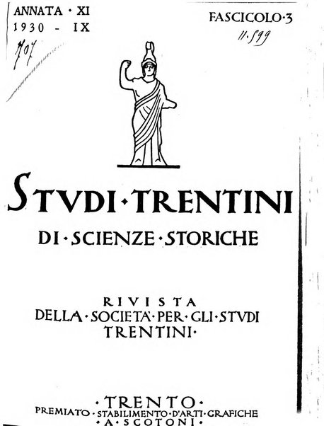 Studi trentini di scienze storiche rivista della SocietW1A0a per gli studi trentini