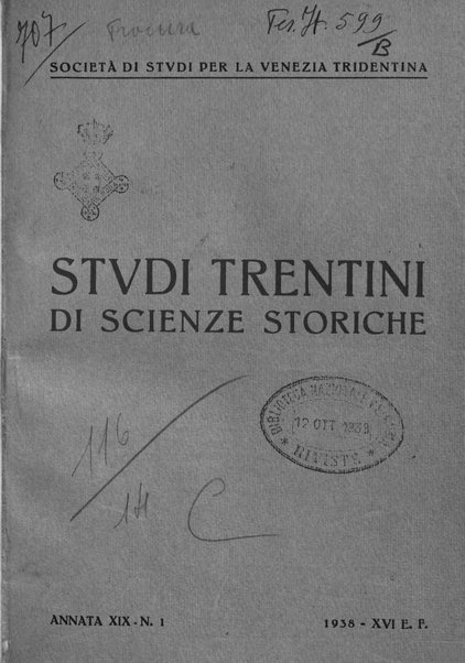 Studi trentini di scienze storiche rivista della SocietW1A0a per gli studi trentini