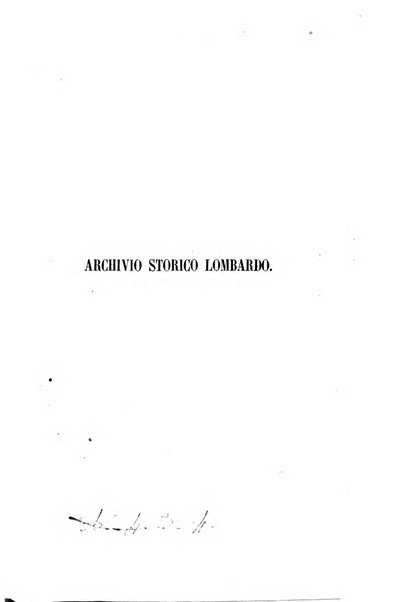 Archivio storico lombardo giornale della Società storica lombarda