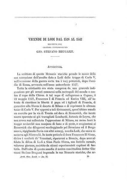 Archivio storico lombardo giornale della Società storica lombarda