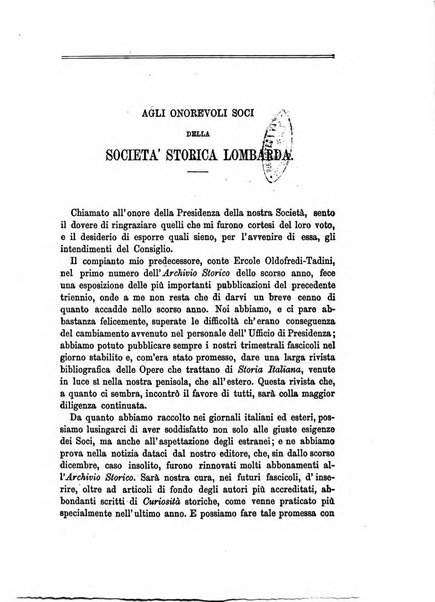 Archivio storico lombardo giornale della Società storica lombarda