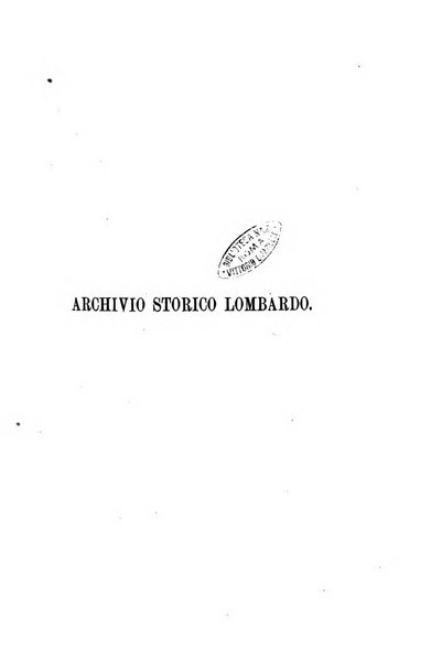 Archivio storico lombardo giornale della Società storica lombarda