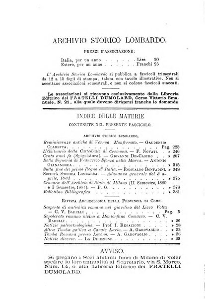 Archivio storico lombardo giornale della Società storica lombarda