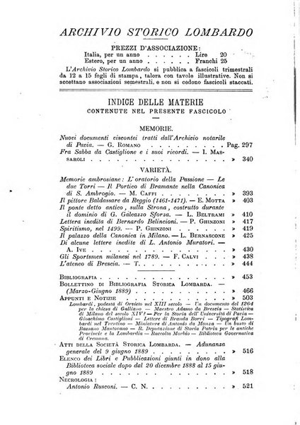 Archivio storico lombardo giornale della Società storica lombarda