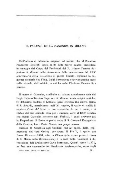 Archivio storico lombardo giornale della Società storica lombarda