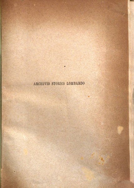 Archivio storico lombardo giornale della Società storica lombarda