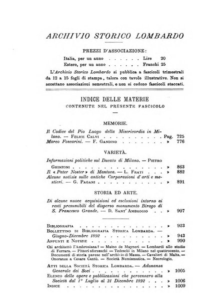 Archivio storico lombardo giornale della Società storica lombarda