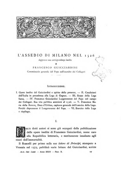 Archivio storico lombardo giornale della Società storica lombarda