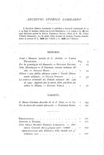 Archivio storico lombardo giornale della Società storica lombarda