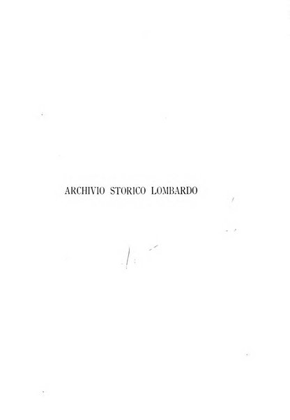 Archivio storico lombardo giornale della Società storica lombarda