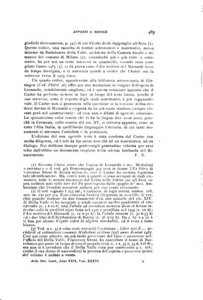 Archivio storico lombardo giornale della Società storica lombarda