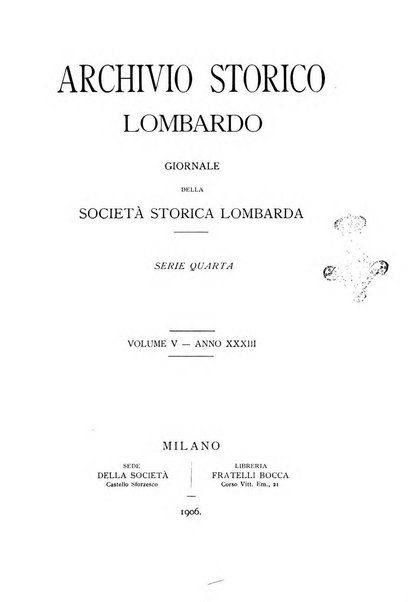 Archivio storico lombardo giornale della Società storica lombarda