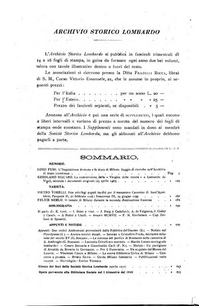 Archivio storico lombardo giornale della Società storica lombarda