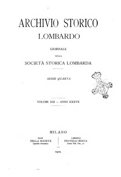 Archivio storico lombardo giornale della Società storica lombarda