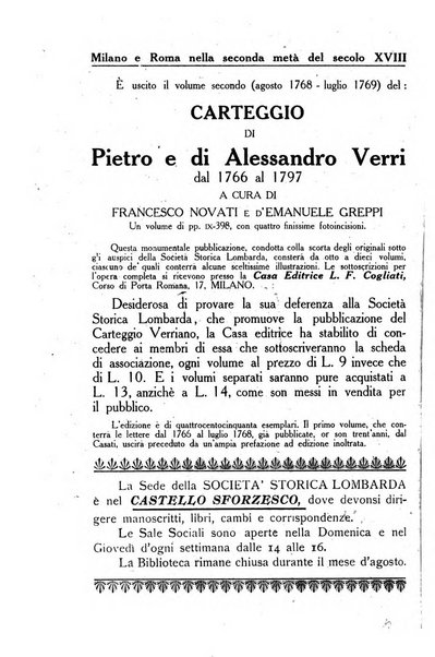 Archivio storico lombardo giornale della Società storica lombarda