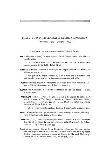 Archivio storico lombardo giornale della Società storica lombarda