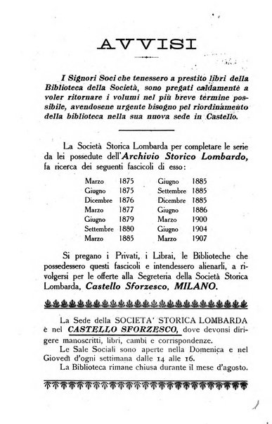 Archivio storico lombardo giornale della Società storica lombarda