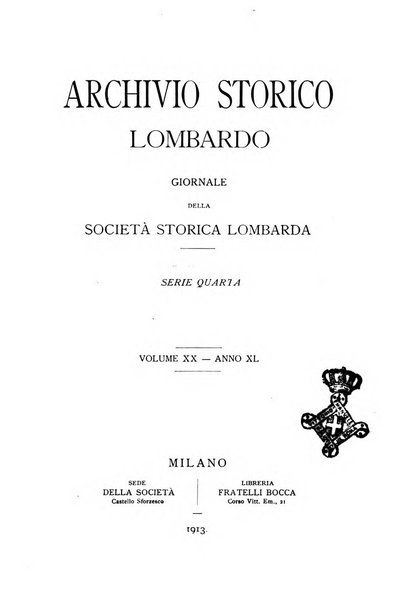 Archivio storico lombardo giornale della Società storica lombarda