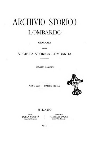 Archivio storico lombardo giornale della Società storica lombarda