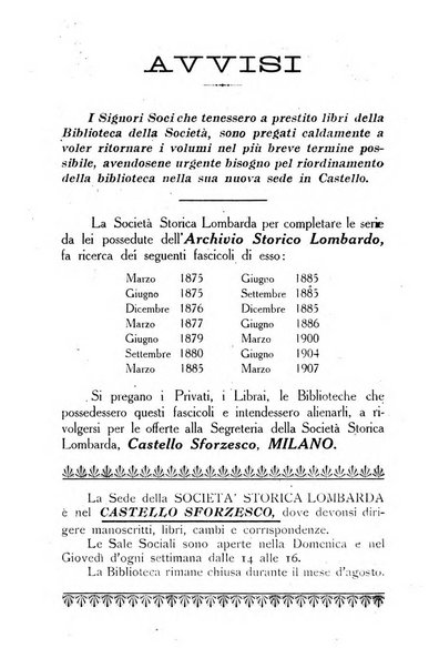 Archivio storico lombardo giornale della Società storica lombarda