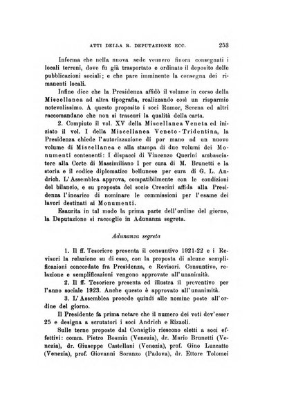 Archivio veneto-tridentino periodico storico trimestrale della R. Deputazione veneto-tridentina di storia patria