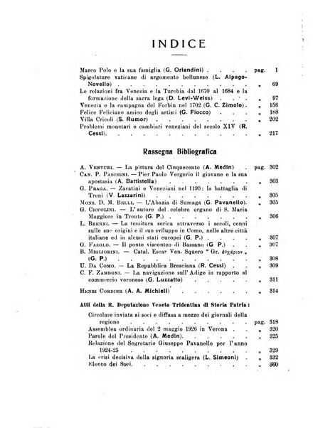 Archivio veneto-tridentino periodico storico trimestrale della R. Deputazione veneto-tridentina di storia patria