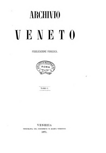 Archivio veneto pubblicazione periodica