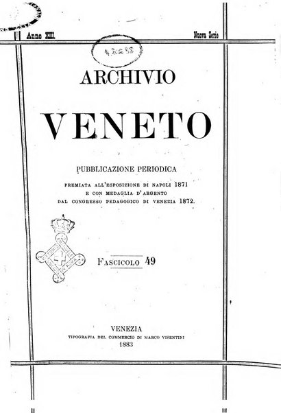 Archivio veneto pubblicazione periodica