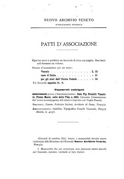 Nuovo archivio veneto pubblicazione periodica della R. Deputazione di storia patria