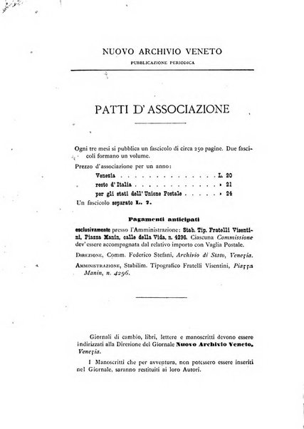 Nuovo archivio veneto pubblicazione periodica della R. Deputazione di storia patria