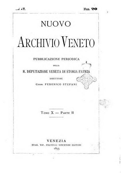 Nuovo archivio veneto pubblicazione periodica della R. Deputazione di storia patria