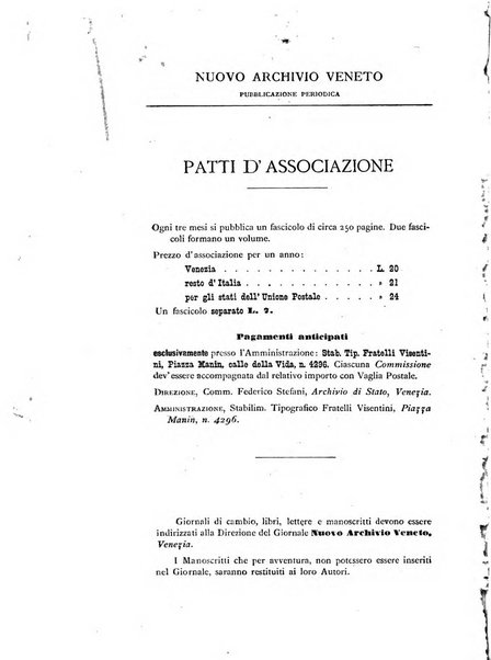 Nuovo archivio veneto pubblicazione periodica della R. Deputazione di storia patria