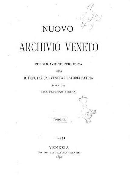 Nuovo archivio veneto pubblicazione periodica della R. Deputazione di storia patria