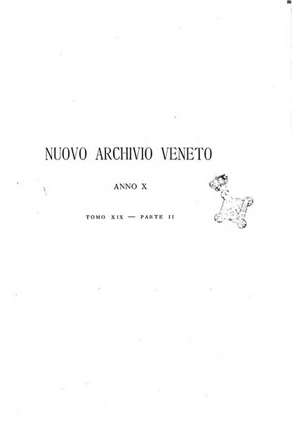 Nuovo archivio veneto pubblicazione periodica della R. Deputazione di storia patria