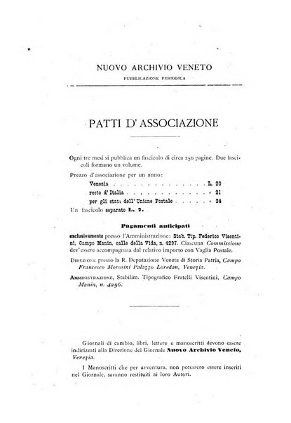 Nuovo archivio veneto pubblicazione periodica della R. Deputazione di storia patria