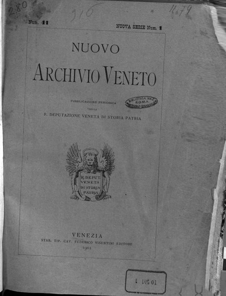 Nuovo archivio veneto pubblicazione periodica della R. Deputazione di storia patria