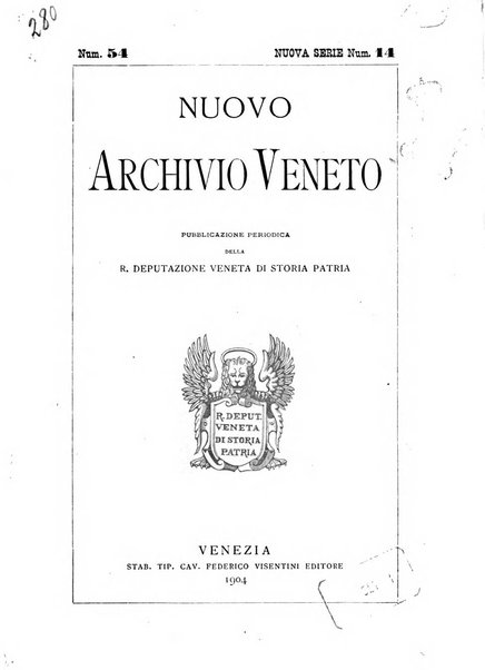 Nuovo archivio veneto pubblicazione periodica della R. Deputazione di storia patria