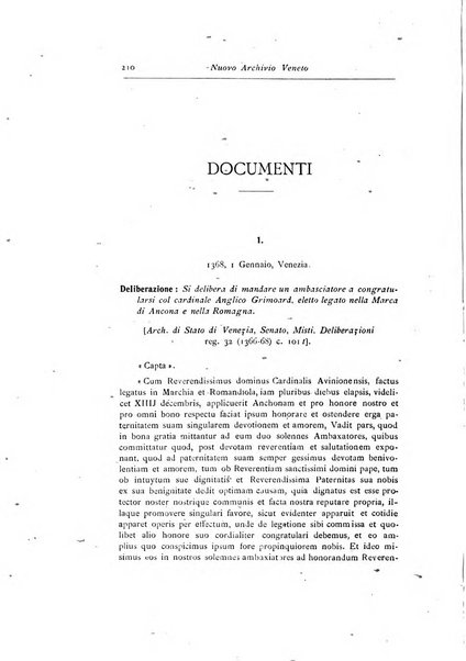 Nuovo archivio veneto pubblicazione periodica della R. Deputazione di storia patria