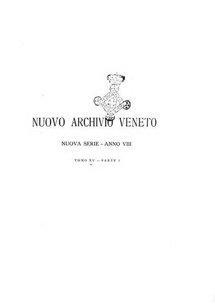 Nuovo archivio veneto pubblicazione periodica della R. Deputazione di storia patria