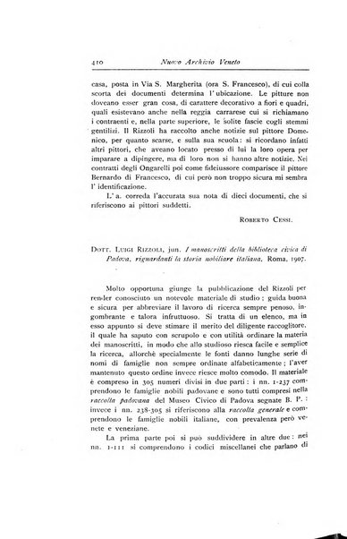 Nuovo archivio veneto pubblicazione periodica della R. Deputazione di storia patria