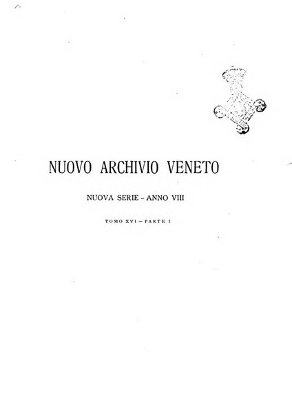 Nuovo archivio veneto pubblicazione periodica della R. Deputazione di storia patria