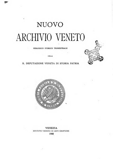 Nuovo archivio veneto pubblicazione periodica della R. Deputazione di storia patria