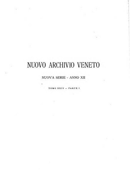 Nuovo archivio veneto pubblicazione periodica della R. Deputazione di storia patria