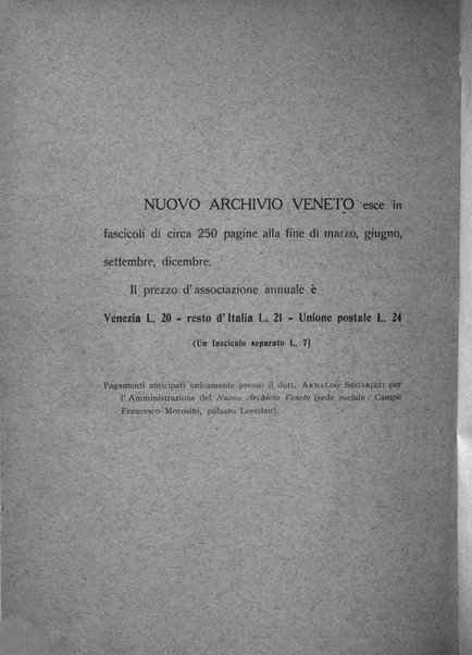 Nuovo archivio veneto pubblicazione periodica della R. Deputazione di storia patria