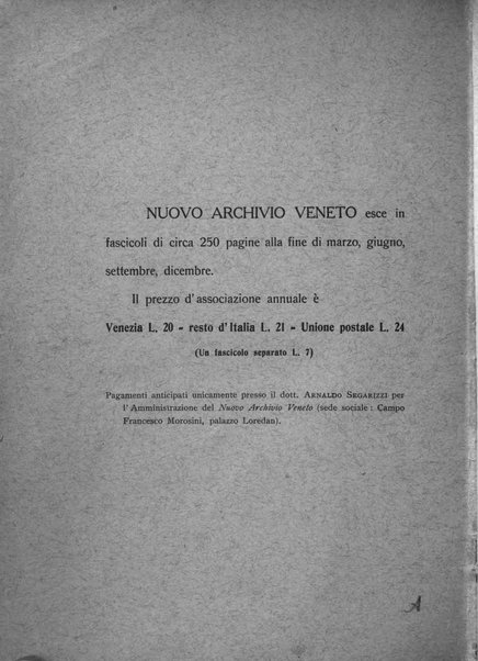 Nuovo archivio veneto pubblicazione periodica della R. Deputazione di storia patria