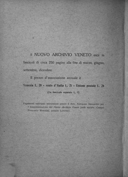 Nuovo archivio veneto pubblicazione periodica della R. Deputazione di storia patria