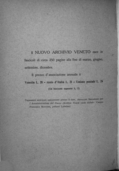 Nuovo archivio veneto pubblicazione periodica della R. Deputazione di storia patria