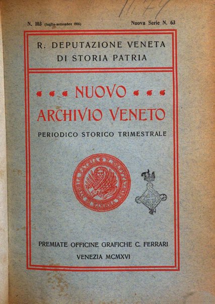 Nuovo archivio veneto pubblicazione periodica della R. Deputazione di storia patria