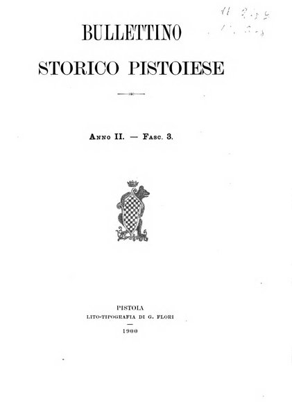 Bullettino storico pistoiese