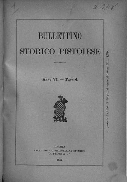 Bullettino storico pistoiese